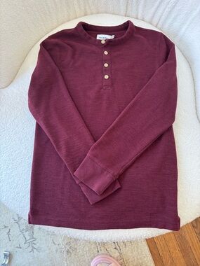 SOLD Henley Thermal Shirt